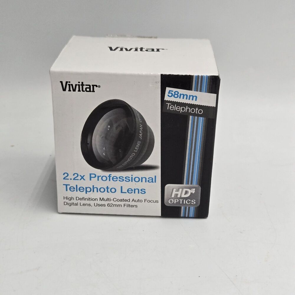 Vivitar 2.2x Professional Telephoto Lens 58mm HD4 Japan Optics High Definition